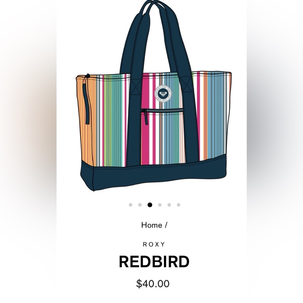 🆕Roxy Red Bird style tote. NWT. Color: R — BRIGHT WHITE MEXI ST